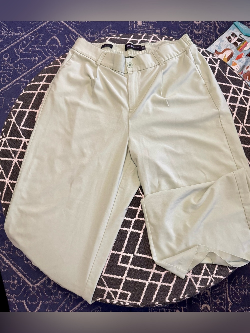 Studio by Torrid Size 14 Wide Leg Trouser Light Green Elastic Back Career Pants